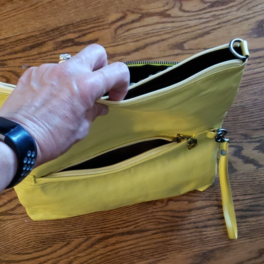 Yellow studded Convertable bag - Picture 8 of 8